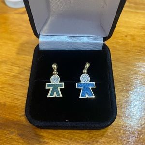 Little men pendants - only green one left